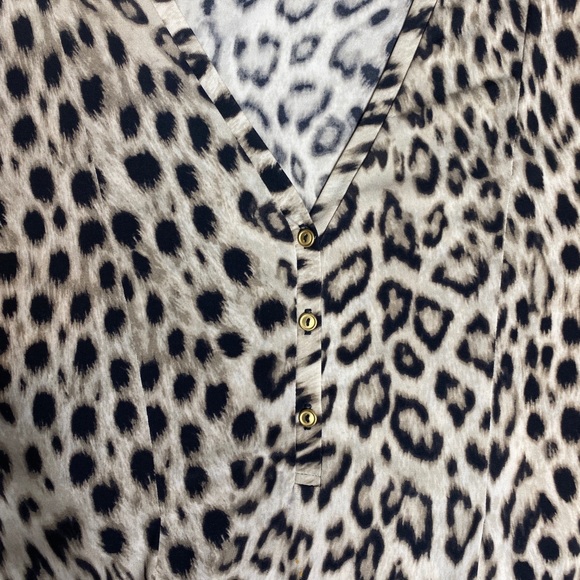 Jones New York Animal Print 3/4 Sleeve Shirt Large 💚 SALE - Picture 5 of 8